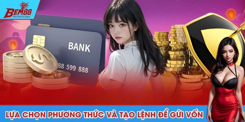 Lựa chọn phương thức và tạo lệnh để gửi vốn